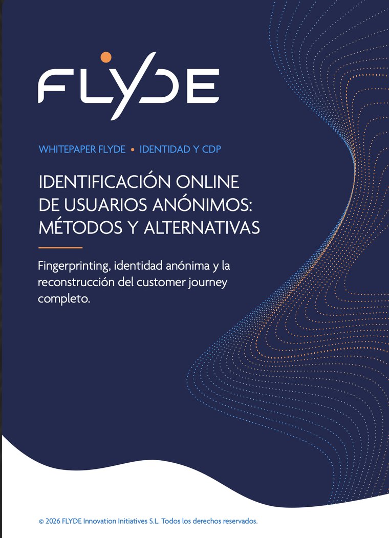 Portada del whitepaper de FLYDE: Identificación online de usuarios anónimos, métodos y alternativas